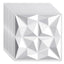 Cosmo Go 3D Wandpaneele 12 Stück 30x30cm Rund Diamant Weiß
