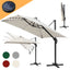 Cosmo Go Ampelschirm 300 x 300 cm Sonnenschirm 360° Drehbar mit Solar-LED