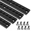Cosmo Go Airlineschiene 4x 1m Aluminium mit 8 Doppelhaken Schwarz