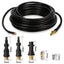 Cosmo Go Rohrreinigungsschlauch 10M-30M mit starren und schwenkbaren Düsen, 3 Adapter