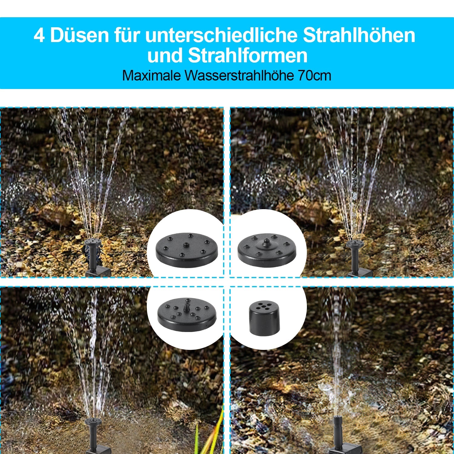 Cosmo Go SolarPumpe Teichpumpe 1.2W/1.5W/2.5W