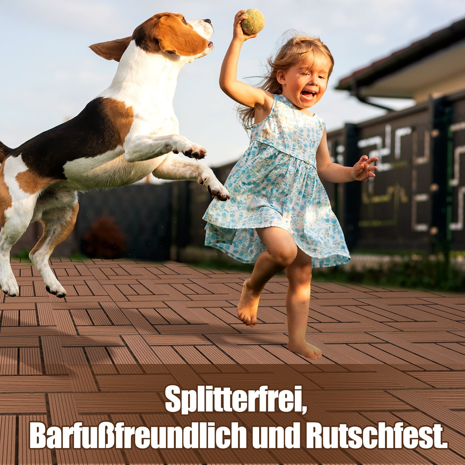 Cosmo Go WPC Terrassenfliesen Klickfliese 30x30cm 11 stk