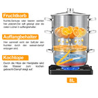 Cosmo Go Dampfentsafter 8L Edelstahl Fruchtentsafter