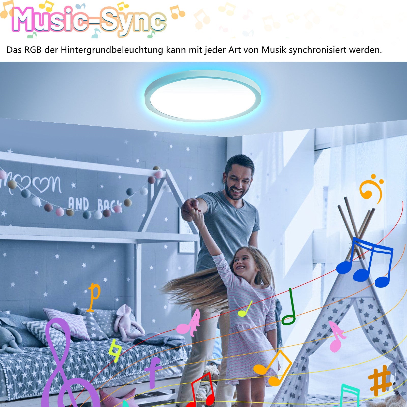 Cosmo Go 24W LED Deckenlampe Dimmbar RGB Alexa