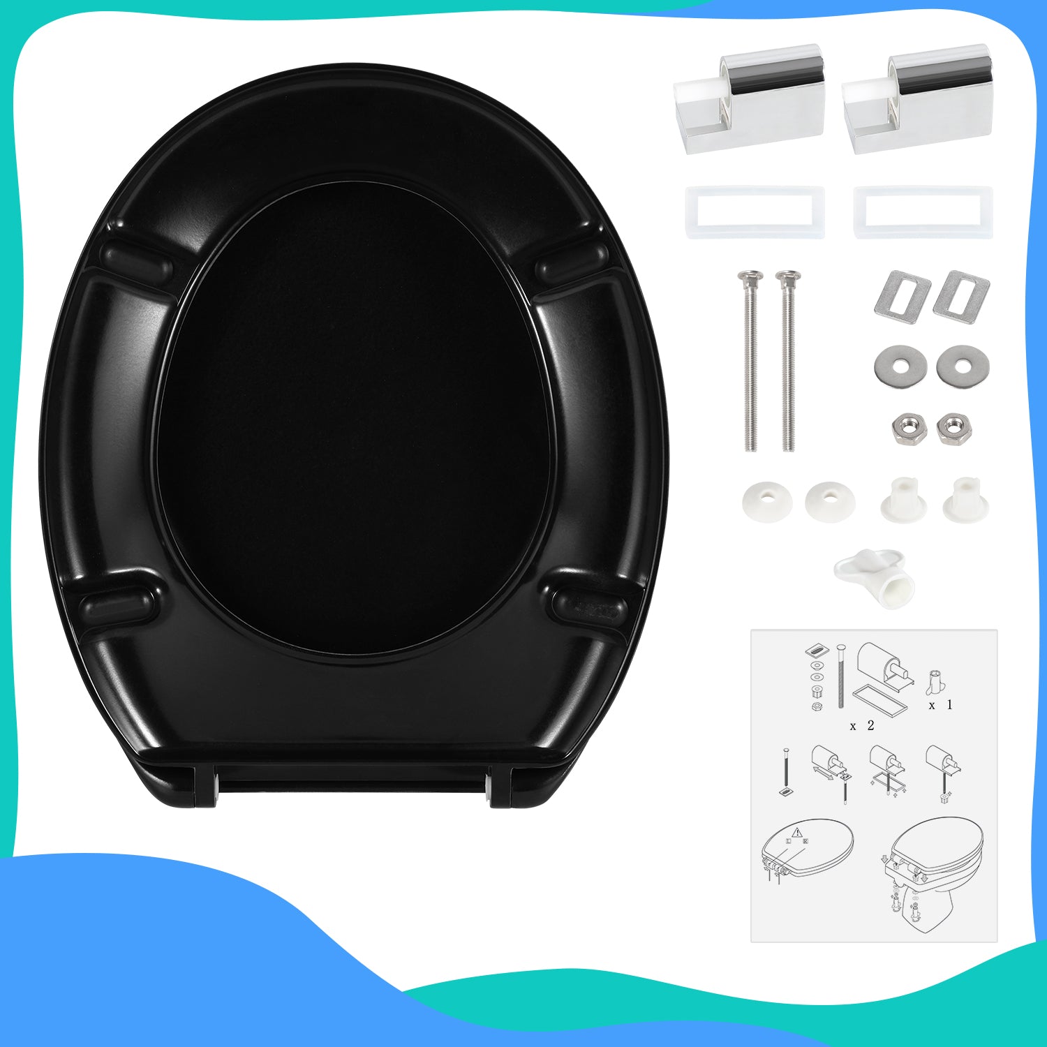 Cosmo Go Toilettendeckel WC Sitz mit Absenkautomatik O-Form