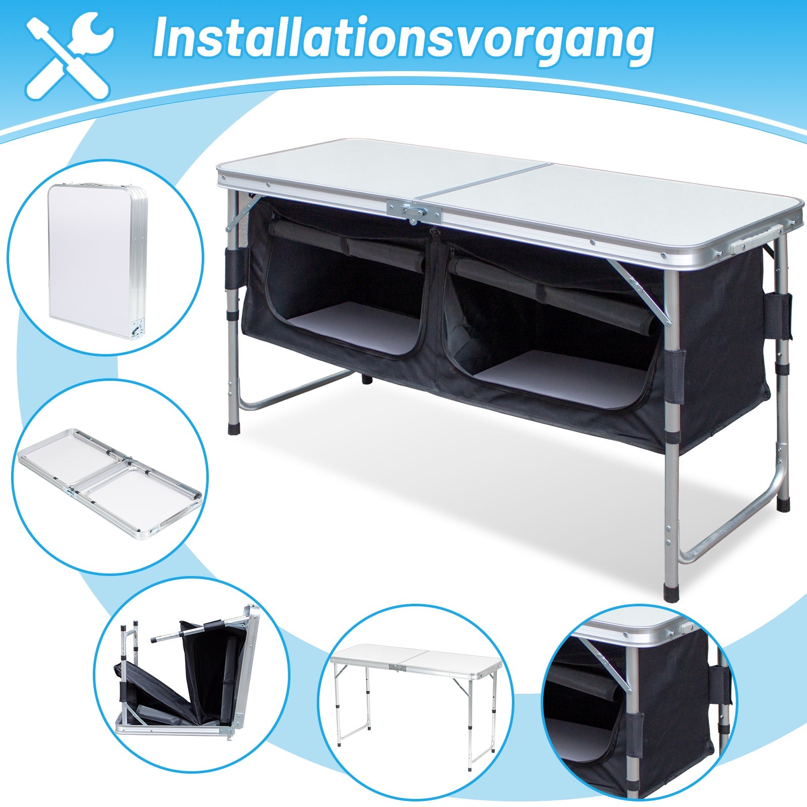 Cosmo Go Campingküche Faltbar 2 Fächer