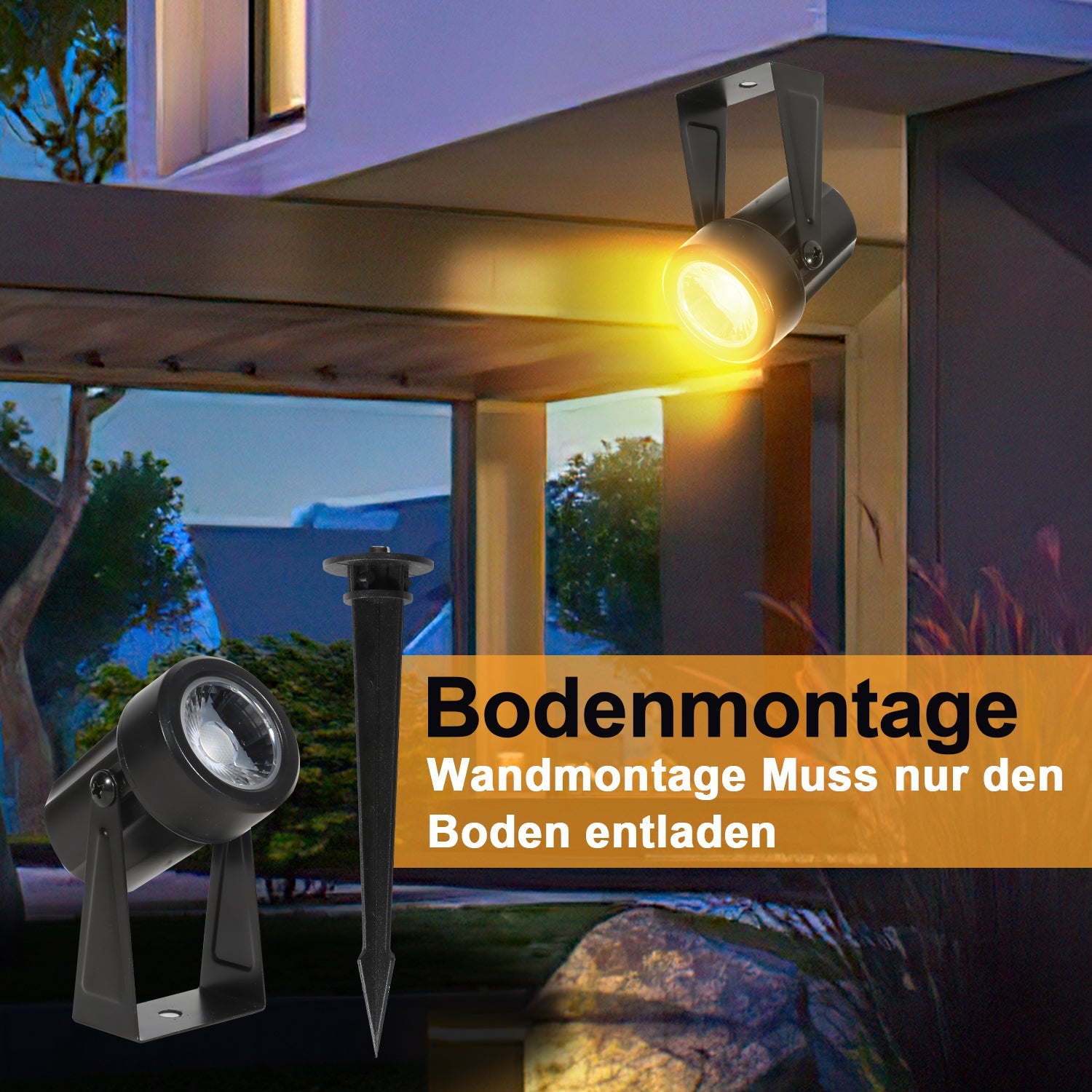 Cosmo Go LED Gartenbeleuchtung Gartenleuchte Warmweiß IP65 6er Set