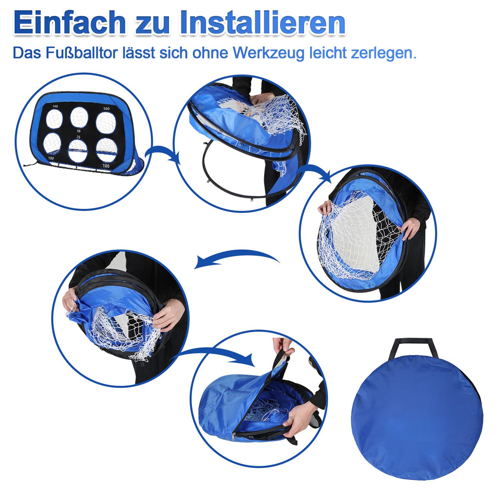 Cosmo Go Fußballtor Fussballtore-Set für Kinder 4 Spielmodi