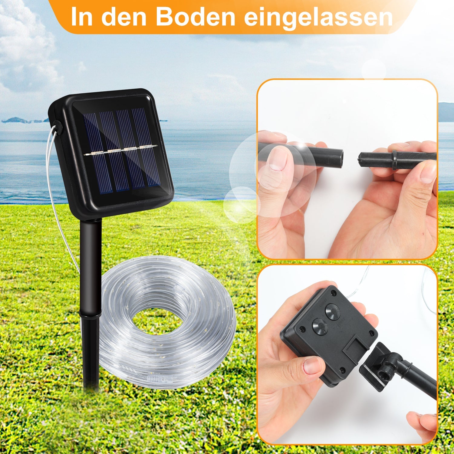 Cosmo Go Solar LED Lichterkette Aussen IP65