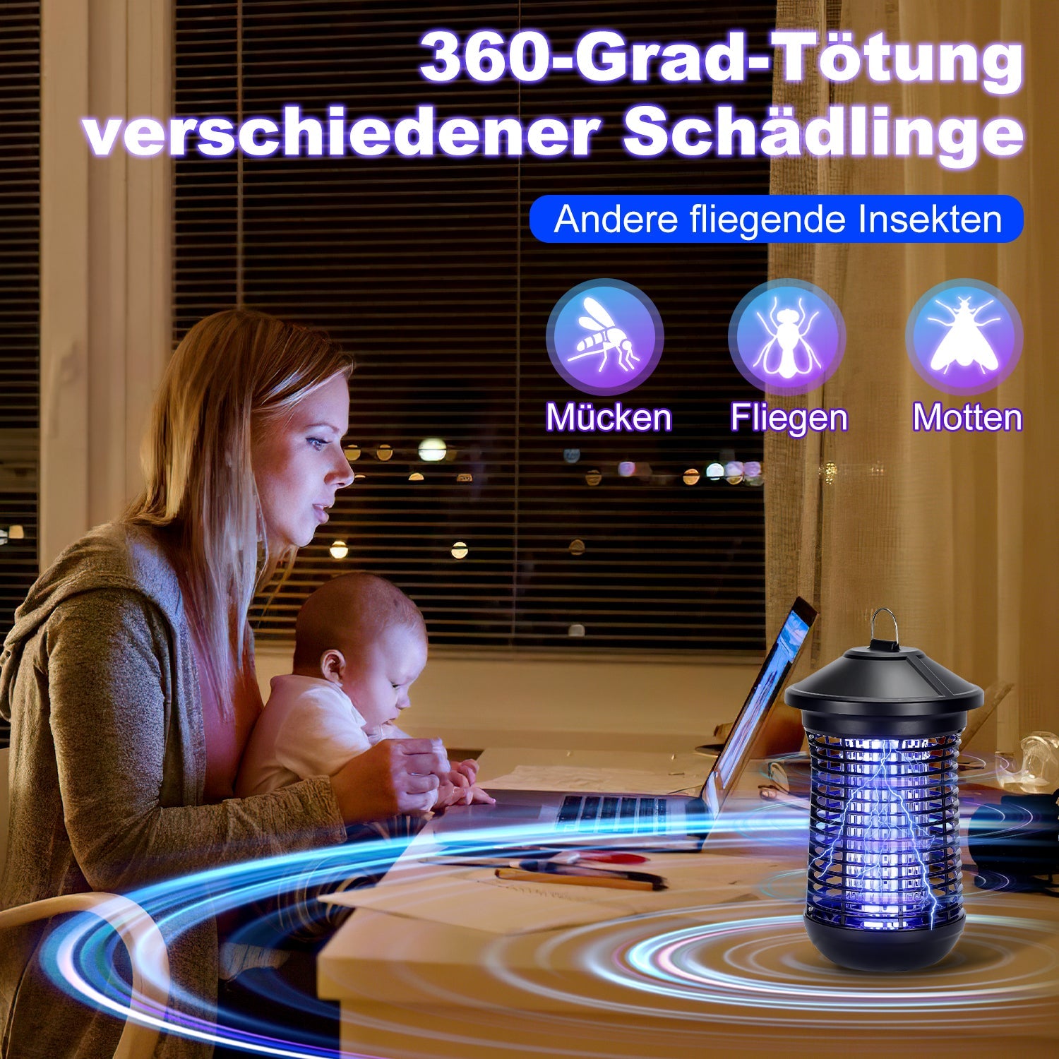 Cosmo Go Elektrisch Mückenlampe Insektenvernichter UV-Licht