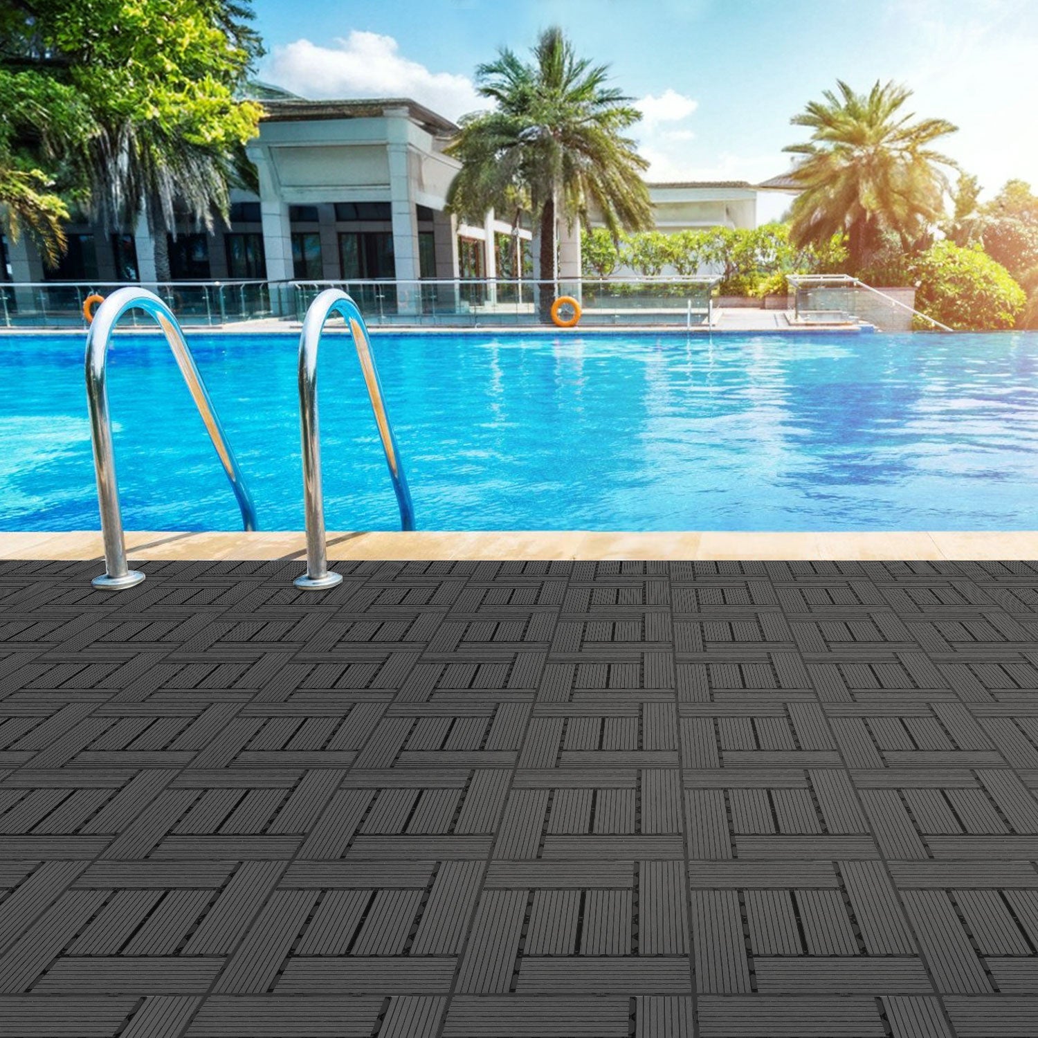 Cosmo Go WPC Terrassenfliesen Klickfliese 30x30cm 11 stk