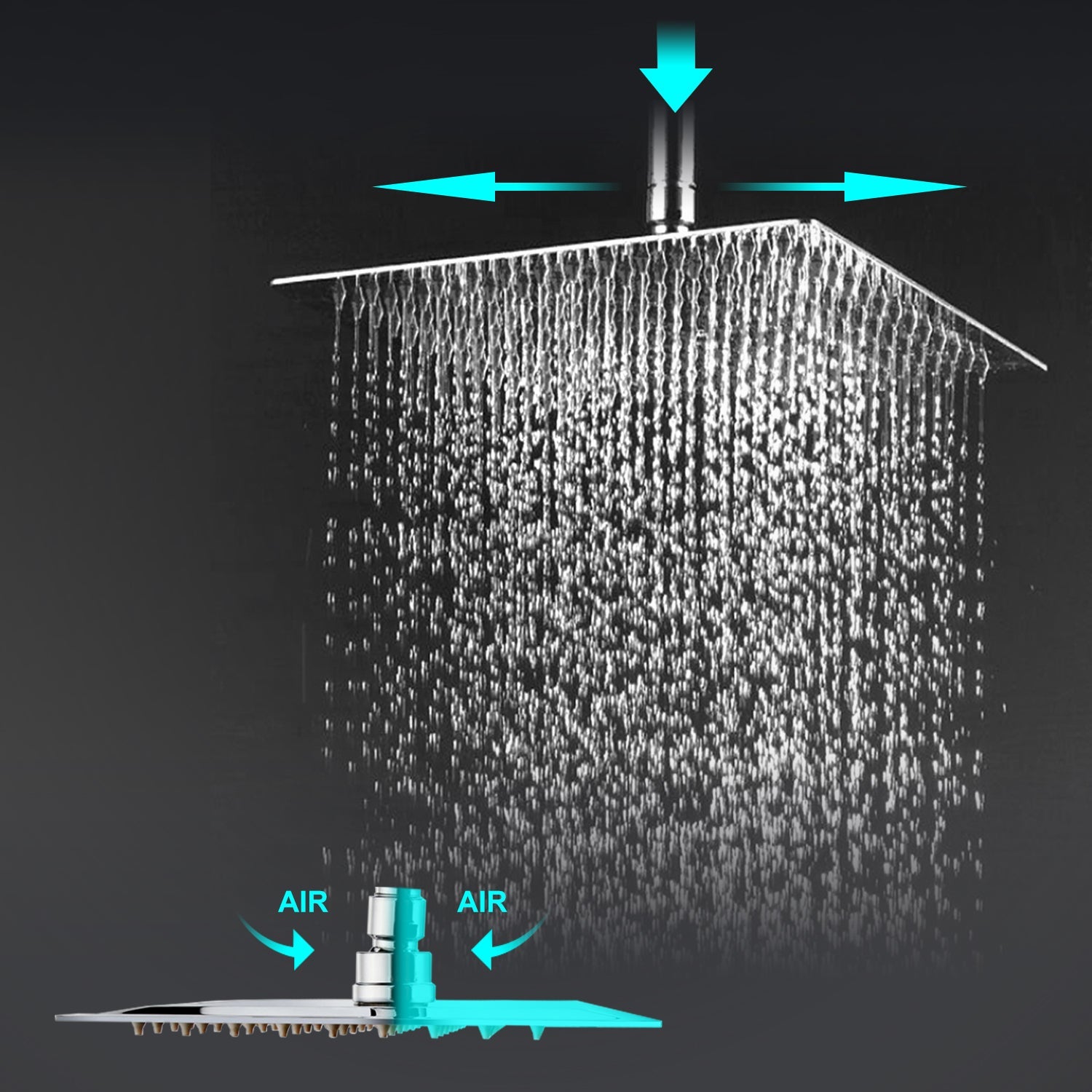 Cosmo Go  Regendusche Duschkopf Edelstahl 304