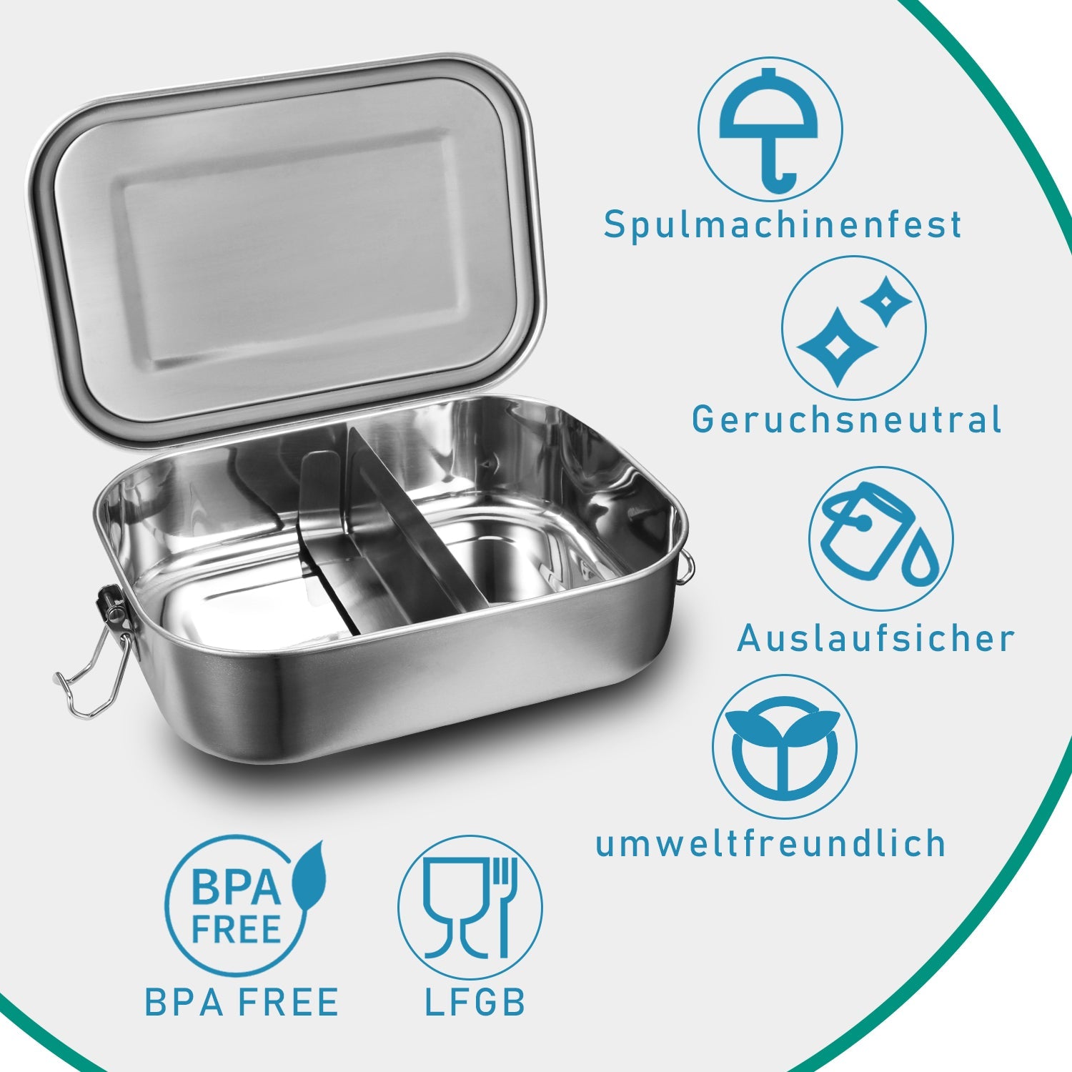 Cosmo Go Brotdose Edelstahl Lunchbox 800+1200+1400ml Kombi-Set