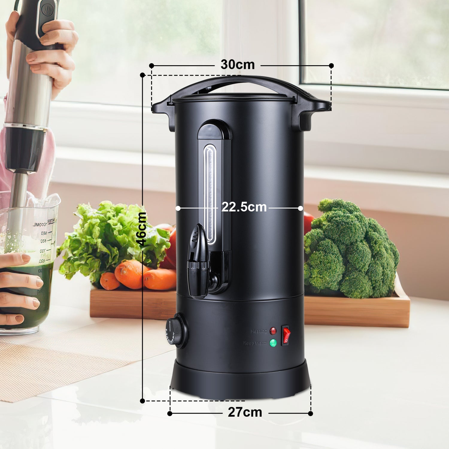 Cosmo Go Glühweinkocher Glühweintopf Edelstahl 1800W 10L