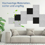 Cosmo Go Akustikplatten Wandpaneele Selbstklebend 12/18 Stück Quadratisch Kacheln