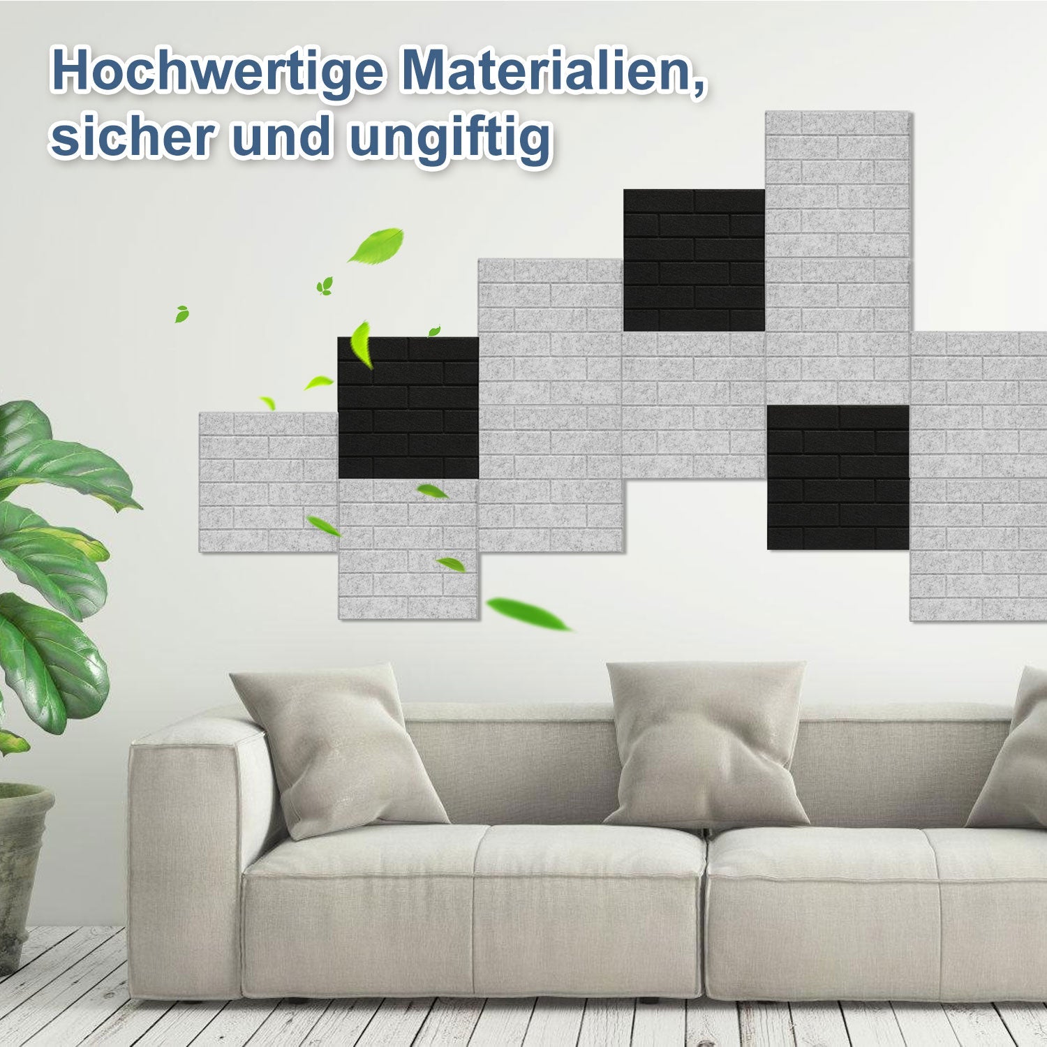 Cosmo Go Akustikplatten Wandpaneele Selbstklebend 12/18 Stück Quadratisch Kacheln