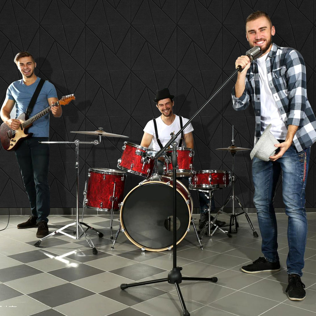 Cosmo Go Akustikplatten Wandpaneele Selbstklebend 12/18 Stück Quadratisch Dreieck