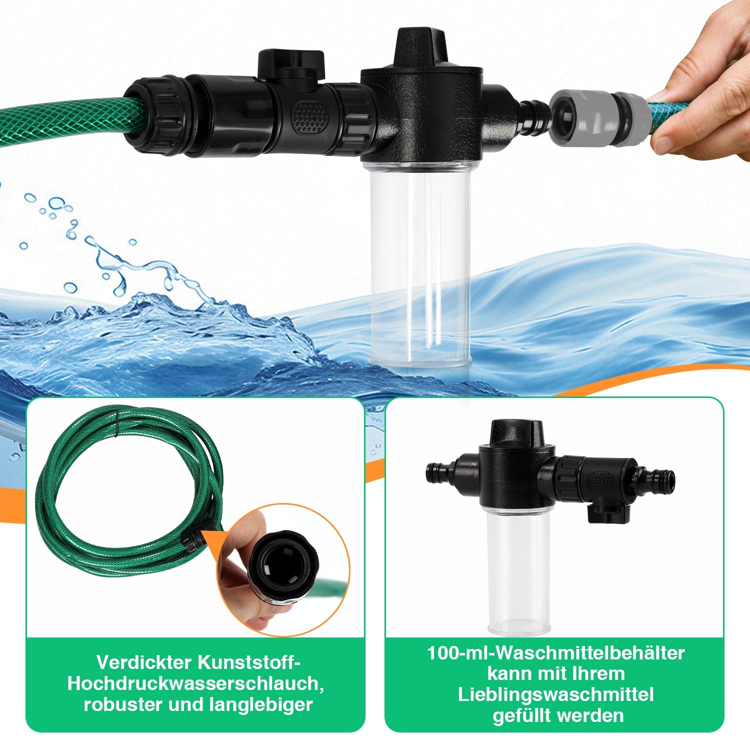 Cosmo Go Teleskop Waschbürste mit Teleskopstiel 3.6m/4.8m