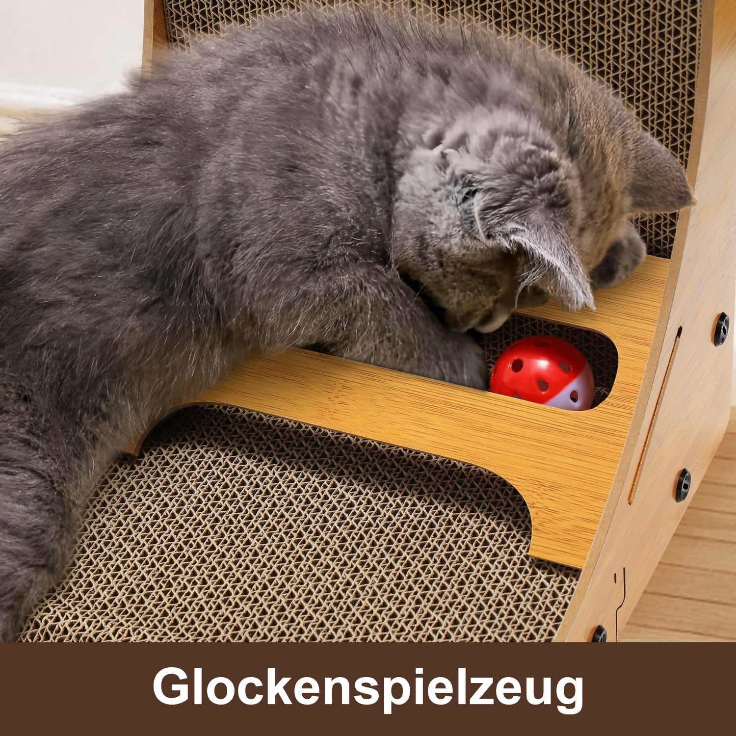 Cosmo Go Katzen Kratzbrett L förmig Kratzpappe