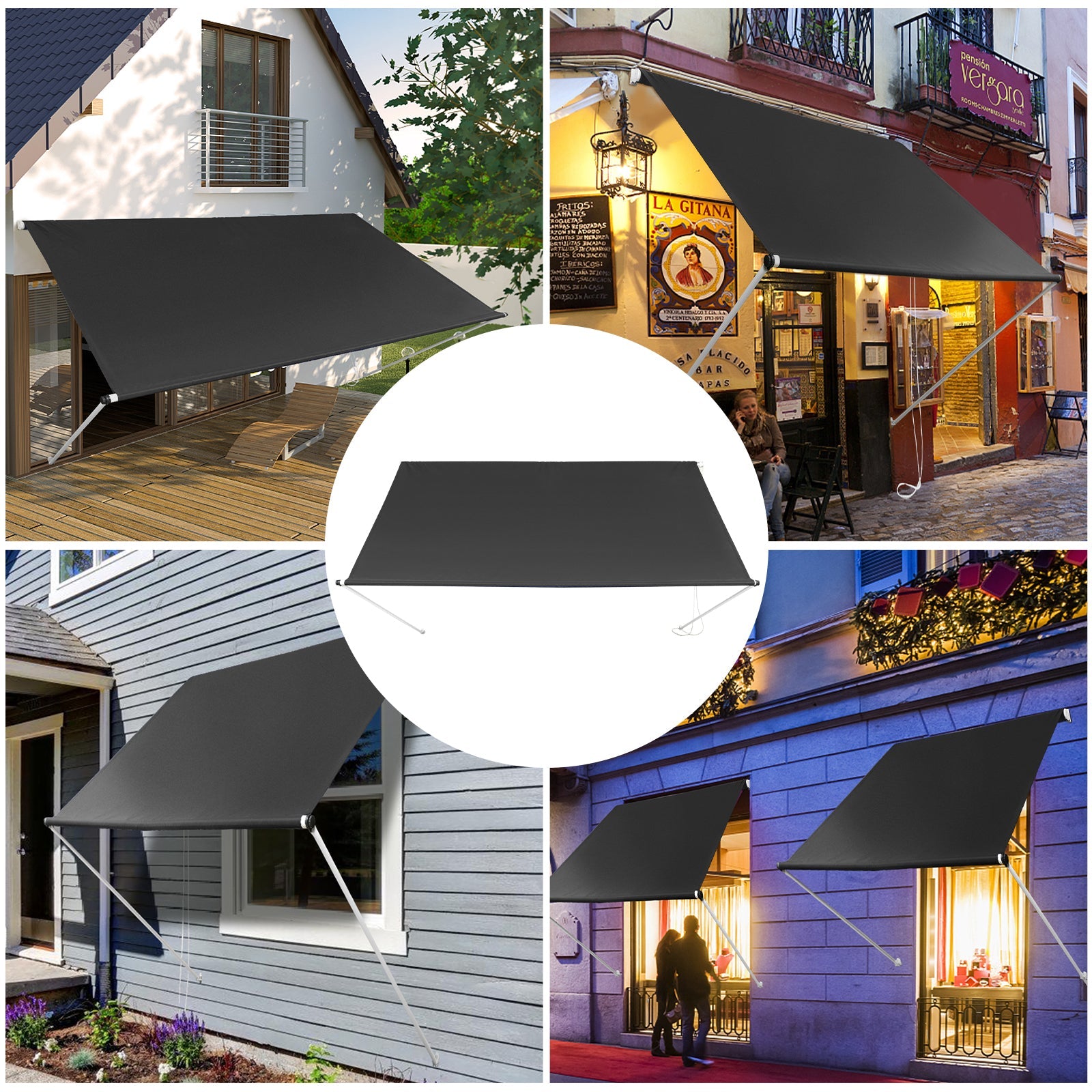 Cosmo Go Einziehbar Markisen Spannmarkise