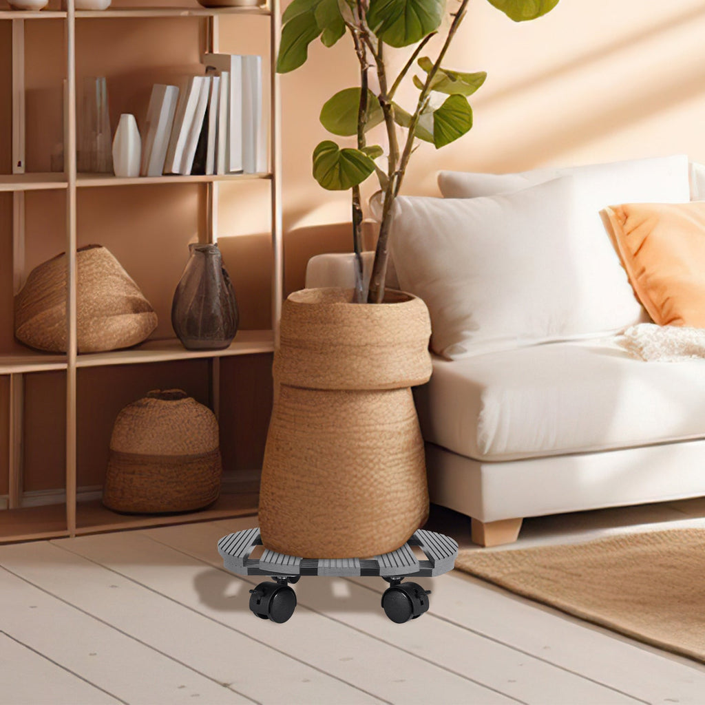 Cosmo Go WPC Pflanzenroller Rund mit Rollen Tragkraft 80 kg