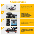 Cosmo Go Transferpresse Hitzepresse 8 IN 1 1250W