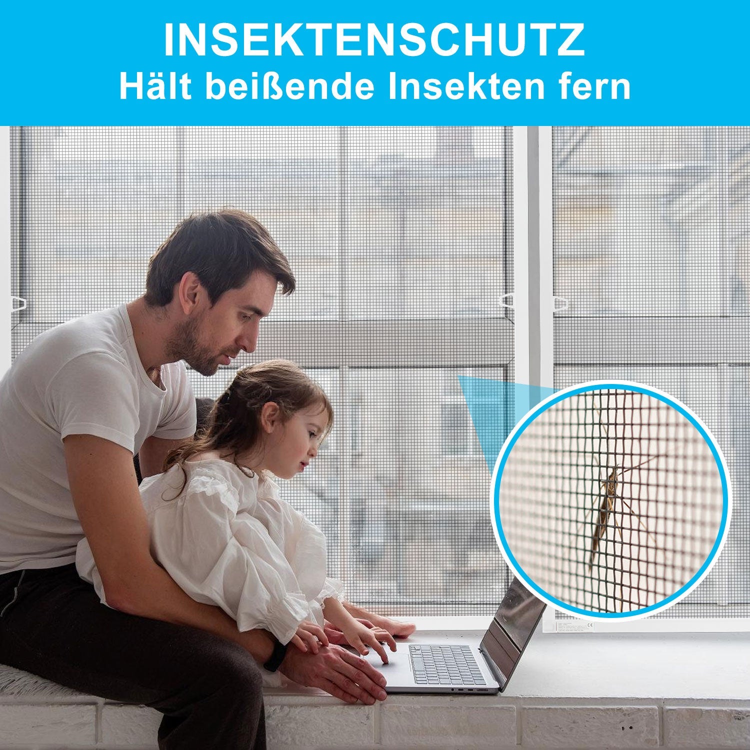 Cosmo Go Fliegengitter Fenster Insektenschutz Weiß
