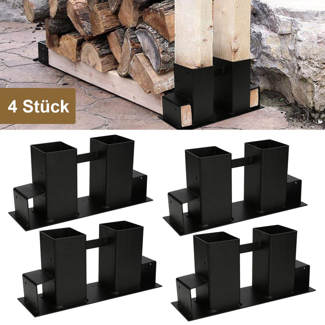 Cosmo Go 4 Stück Holzstapelhilfe Brennholz Stapelhilfe Hover Image
