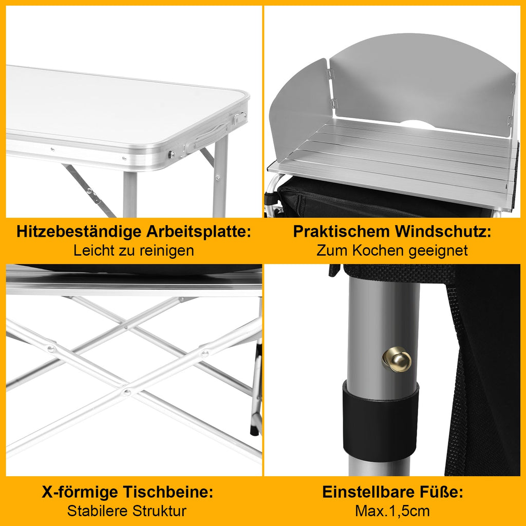 Cosmo Go Campingküche Alu 5 Fächer