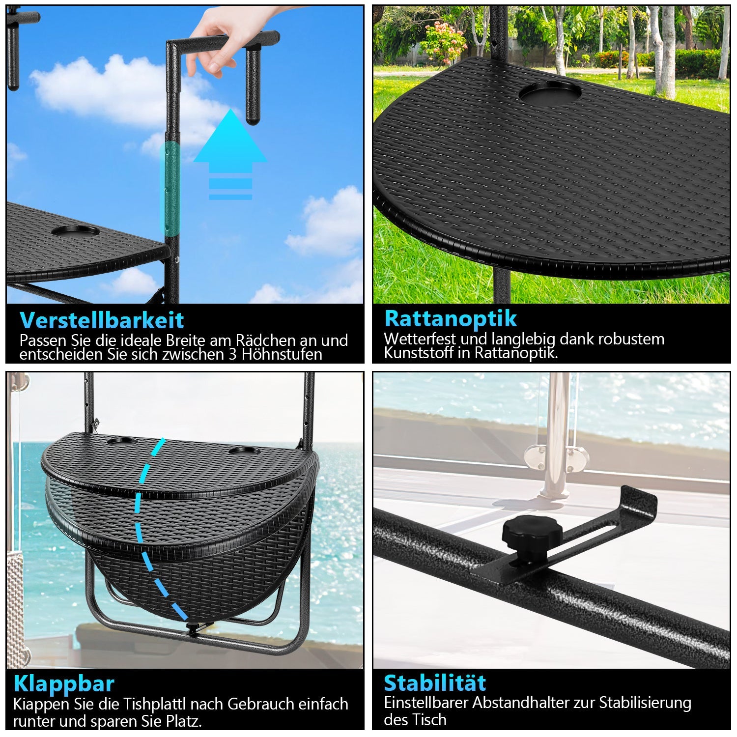 Cosmo Go Balkonhängetisch klappbar Balkontisch