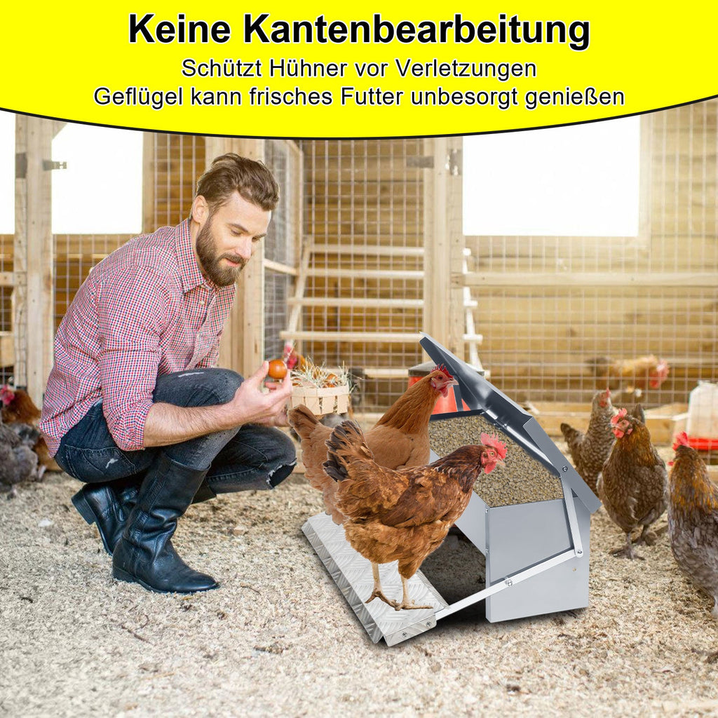 Cosmo Go Futterautomat für hühner Fußpedal selbstöffnender 5kg