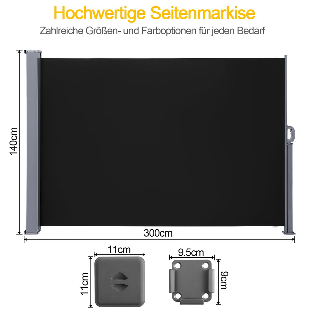 Cosmo Go Seitenmarkise Sichtschutz Ausziehbar