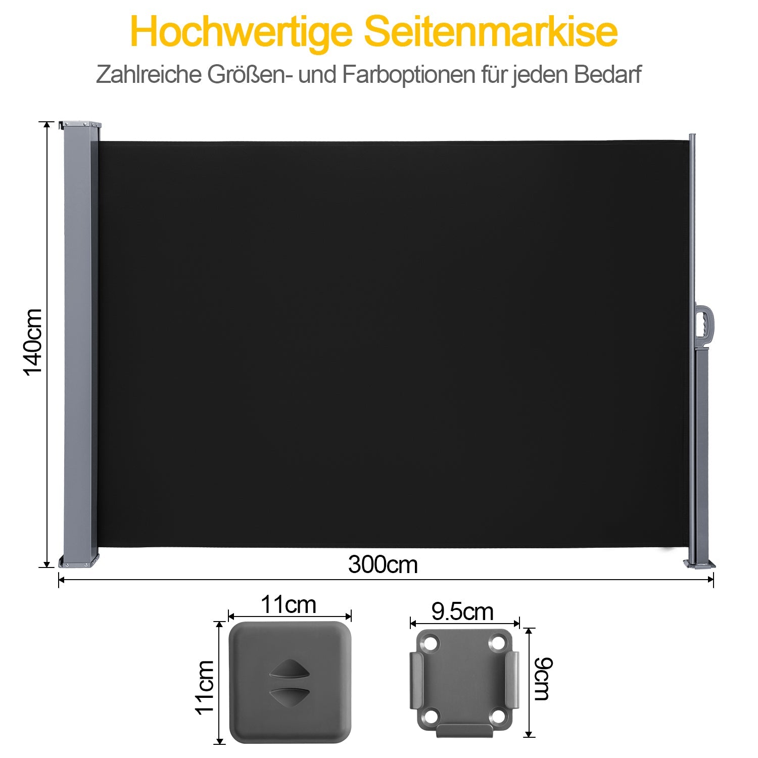 Cosmo Go Seitenmarkise Sichtschutz Ausziehbar
