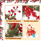 Cosmo Go 180 cm Weihnachten Girlande mit roten Beeren