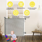 Cosmo Go Treppenschutzgitter Türschutzgitter Ausziehbar 0-150cm/180cm