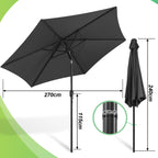 Cosmo Go Sonnenschirm 2.7m Winkelverstellbar mit/ohne LED