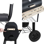 Cosmo Go Holzkohle Grill BBQ Multifunktionaler mit Thermometer