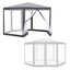 Cosmo Go Pavillon Gartenzelt mit Moskitonetz Wasserdicht 6-eckig