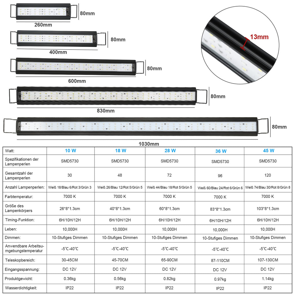 Cosmo Go LED Aquarium Beleuchtung RGB