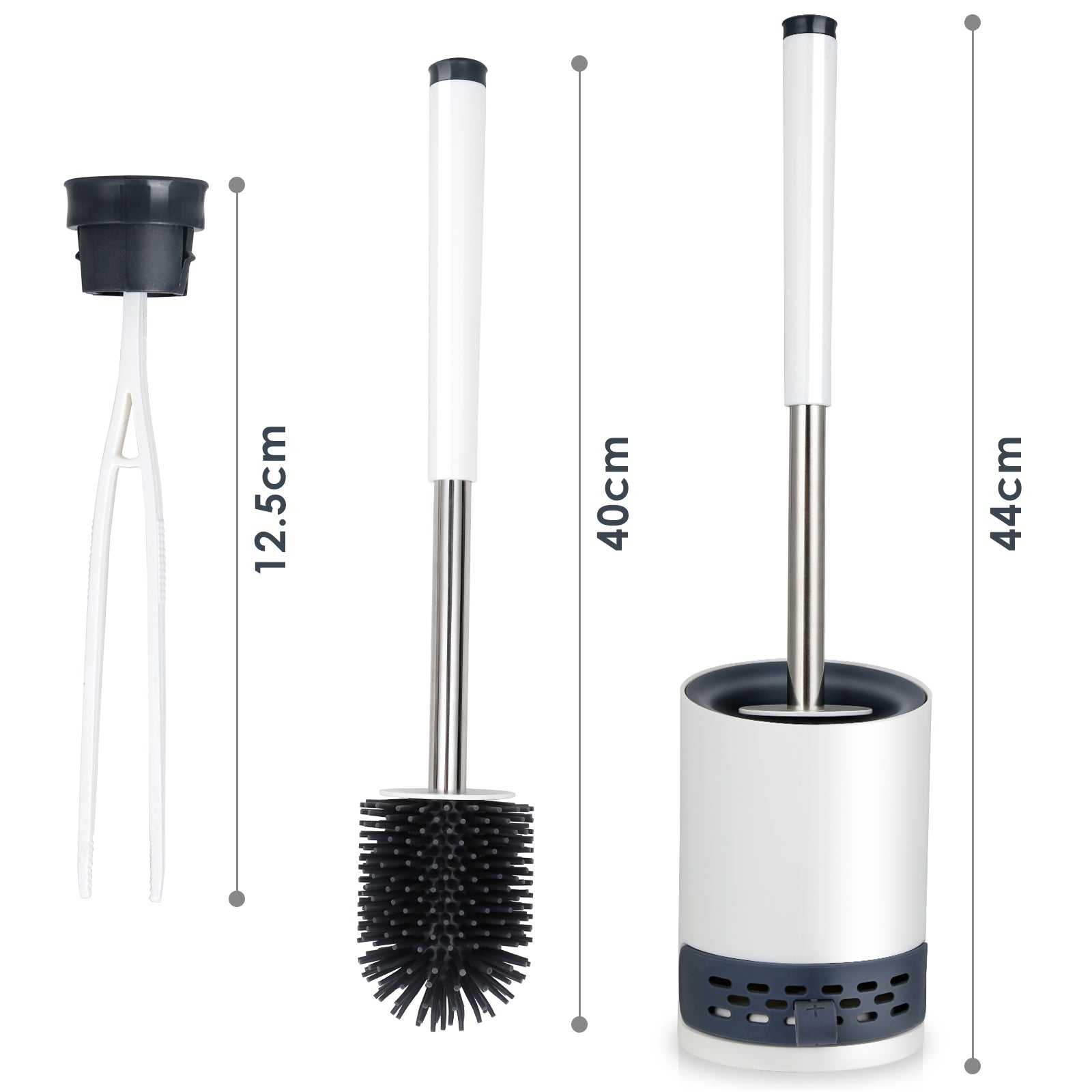 Cosmo Go Silikon Toilettenbürste Steril Edelstahl 2 in 1