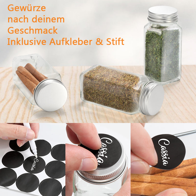 Cosmo Go Drehdeckel Gewürzflasche Gewürzkörnerbehälter 12 Stück