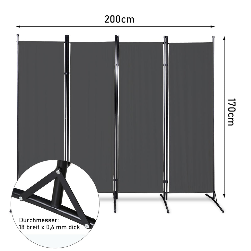 Cosmo Go Paravent Sichtschutzwand 1/3/4 Trennwände