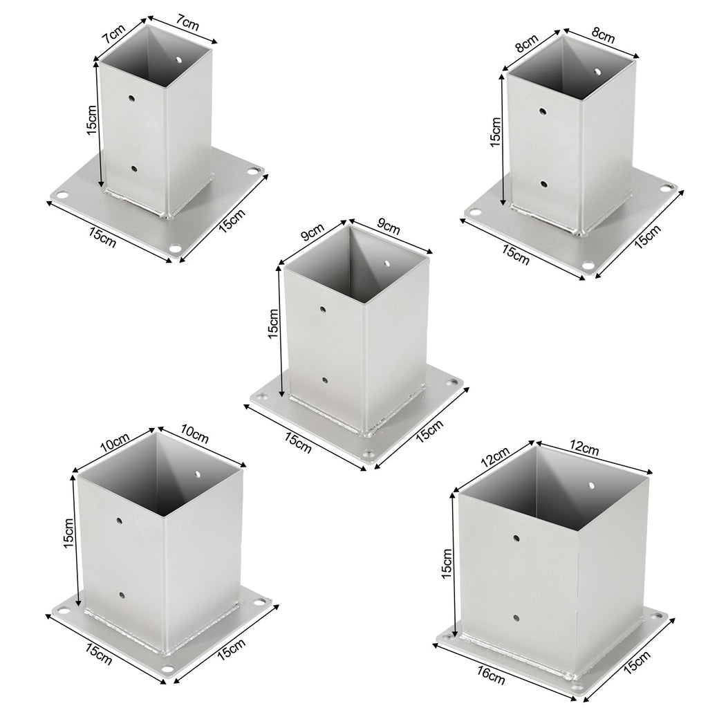 Cosmo Go Pfostenträger Aufschraubhülse Feuerverzinkt 4er Set 70-120mm