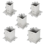 Cosmo Go Pfostenträger Aufschraubhülse Feuerverzinkt 4er Set 70-120mm