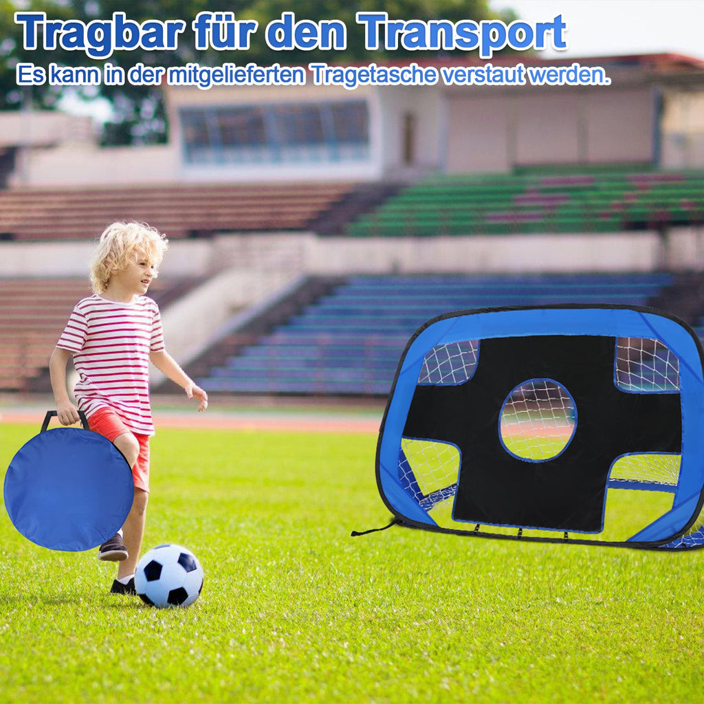 Cosmo Go Fußballtor Fussballtore-Set für Kinder 4 Spielmodi