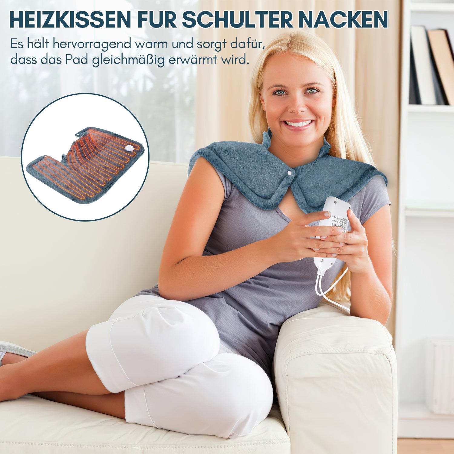 Cosmo Go Heizkissen Heizcape für Rücken Schulter