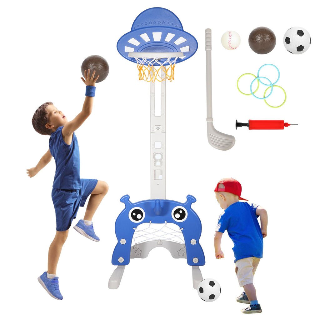 Cosmo Go Kinder Basketballkorb Set 4 in 1 höhenverstellbarer