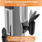 Cosmo Go 10 L Glühweinkocher Glühweinkessel inkl. 10 Tassen, Kupferfarbe