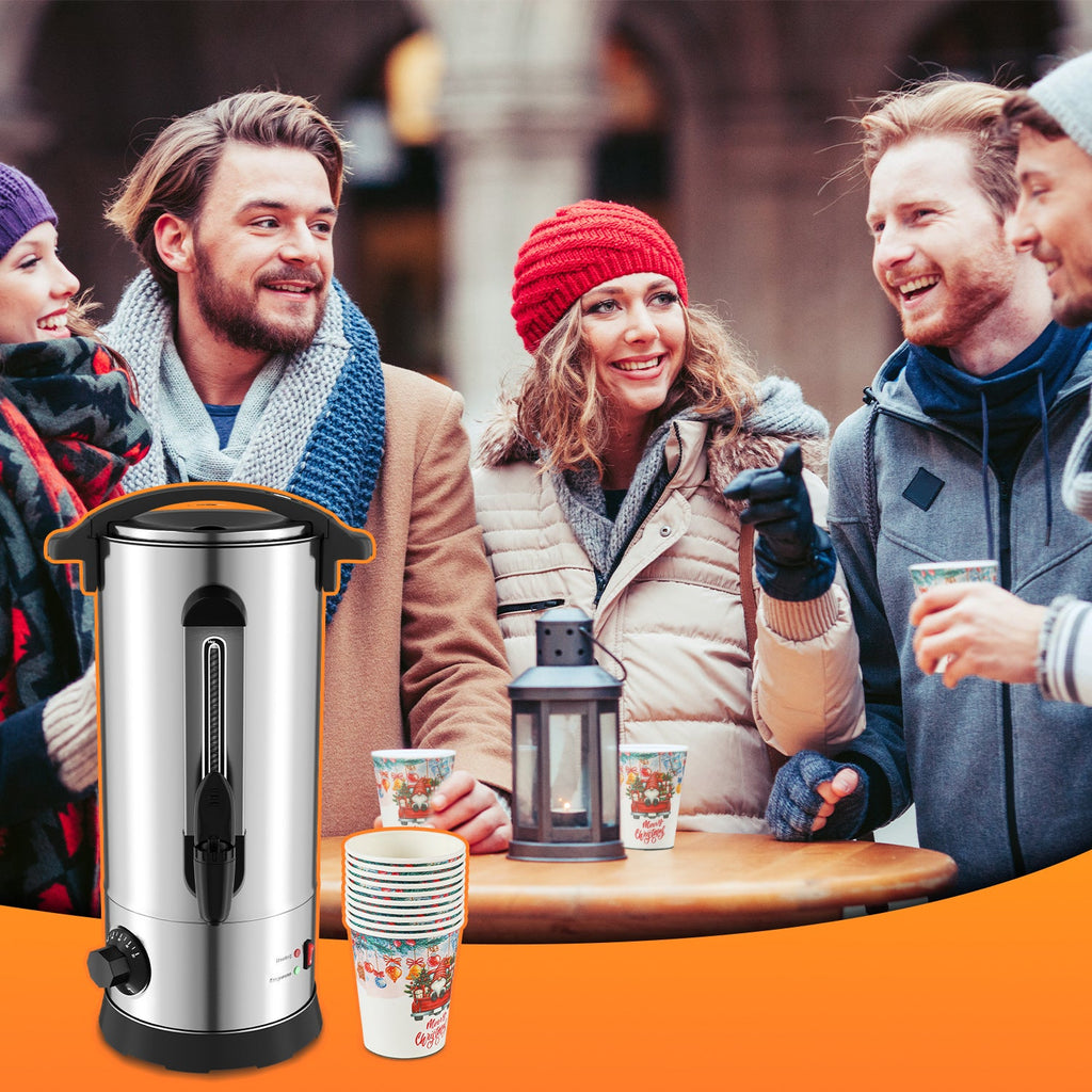 Cosmo Go 10 L Glühweinkocher Glühweinkessel inkl. 10 Tassen, Kupferfarbe