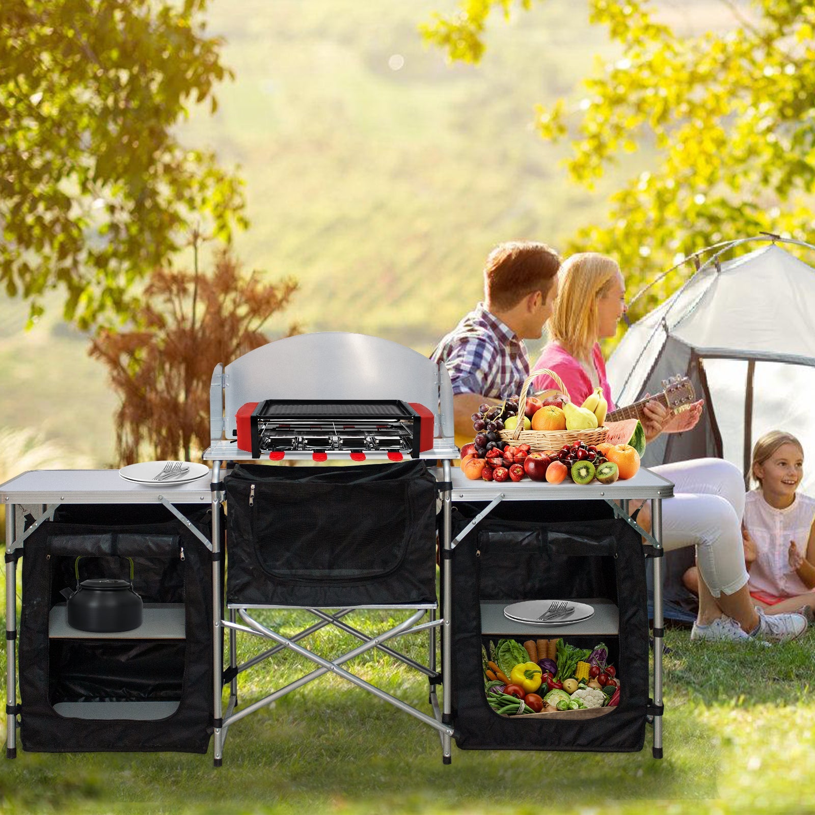 Cosmo Go Campingküche Alu 5 Fächer